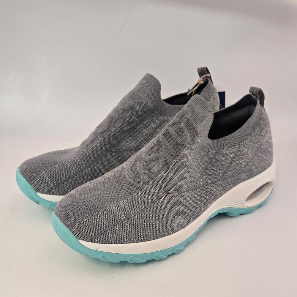 STQ Women's Walking Shoes Slip on Breathable Sneakers Gray Size 10 New No Box
